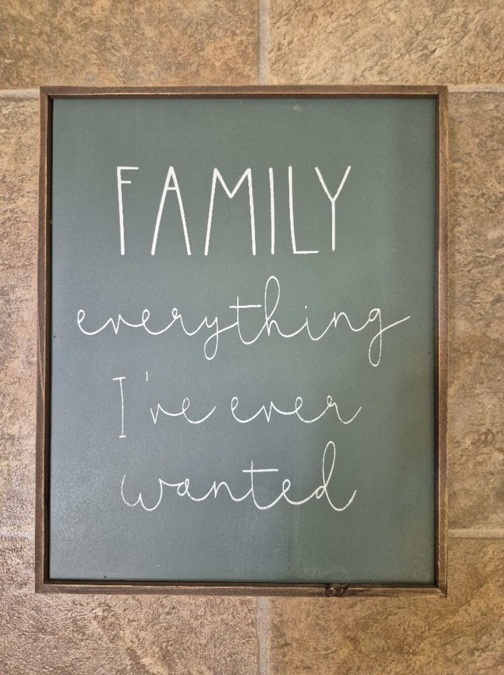 Hobby Lobby Green 'FAMILY everything I’ve ever wanted' Wall Sign